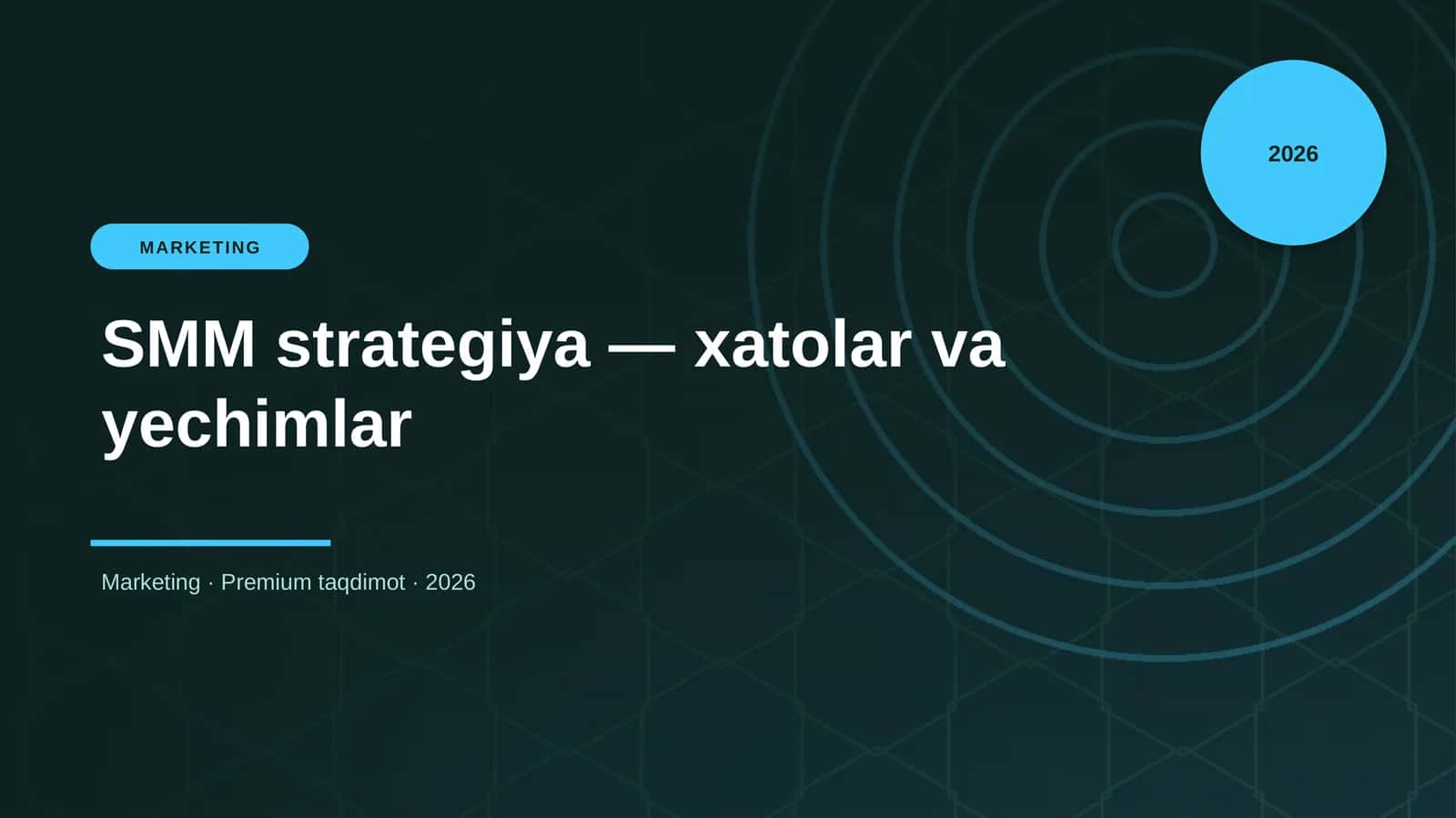 SMM strategiya — xatolar va yechimlar