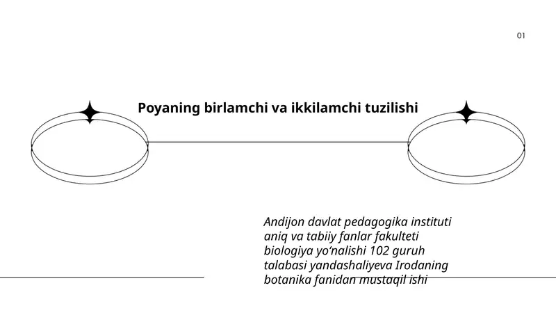 Poyaning birlamchi va ikkilamchi tuzilishi
