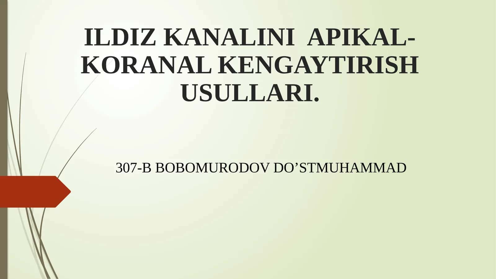 ildiz kanalini apikal koronal kengaytirish