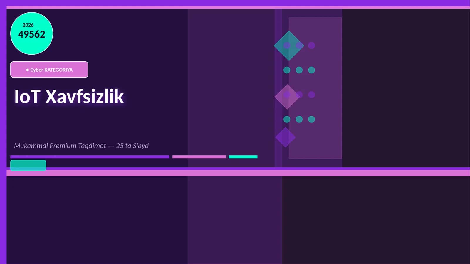 IoT Xavfsizlik Mukammal Premium Taqdimot — 25 ta Slayd