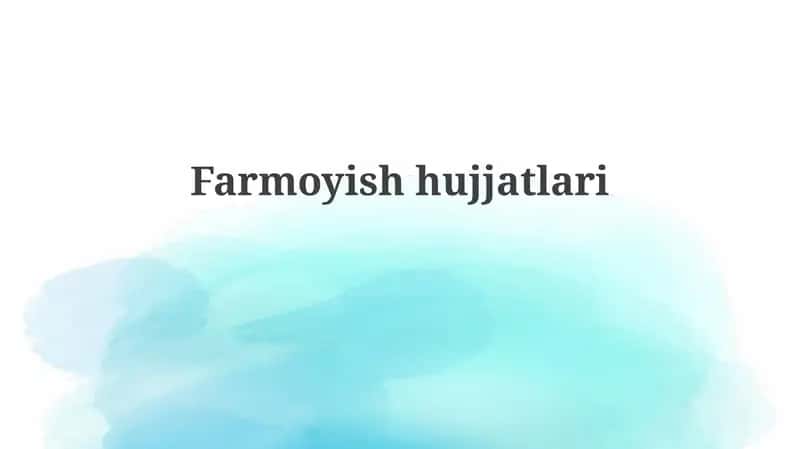 Farmoyishhujjatlari