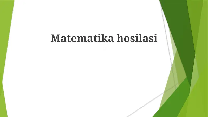 Matematika hosilasi