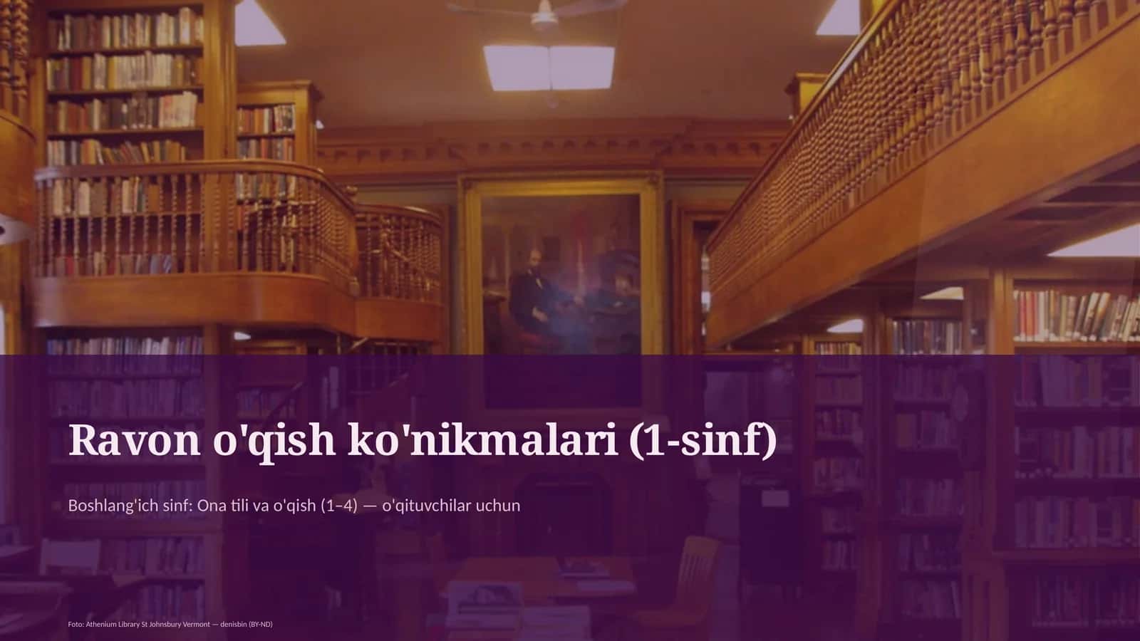 Ravon o'qish ko'nikmalari (1-sinf)