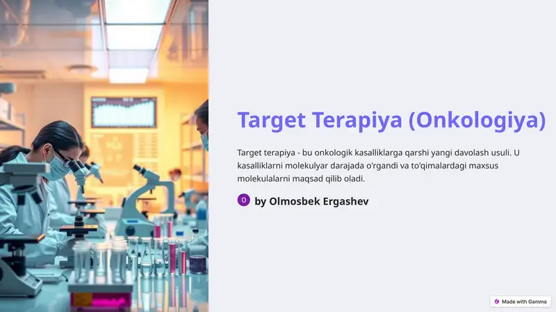 Target Terapiya (Onkologiya)