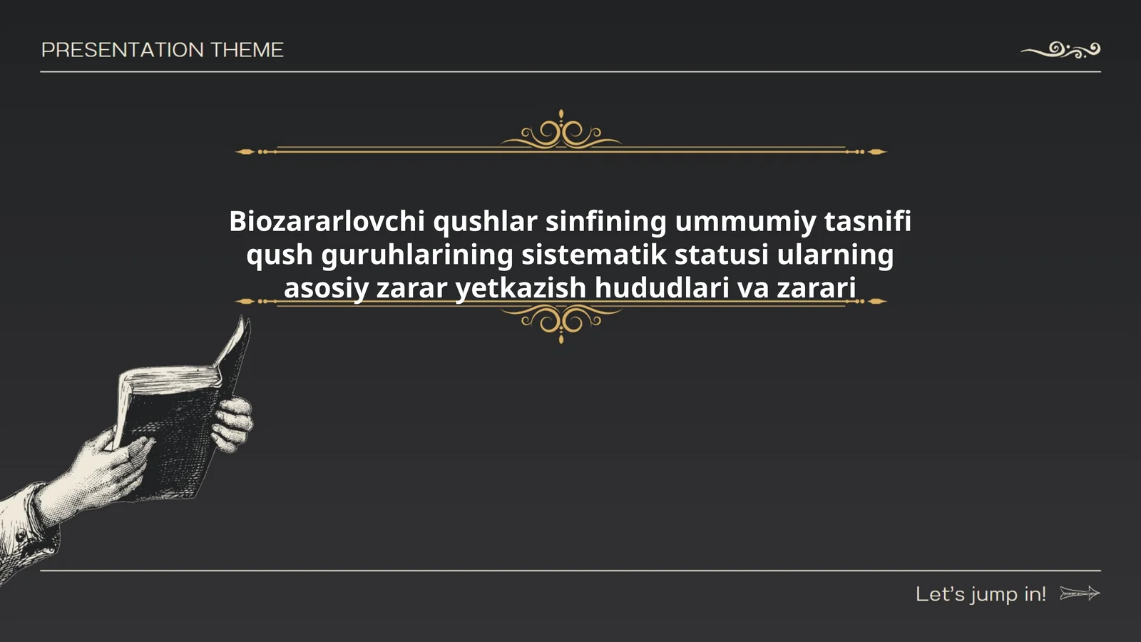 Biozararlovchi qushlar sinfining umumiy tasnifi