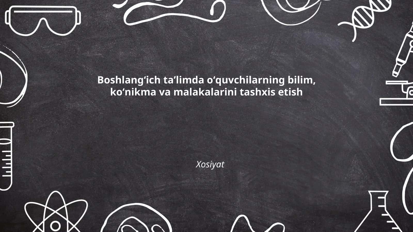 Diagnostik baholashning tamoyillari va maqsadlari