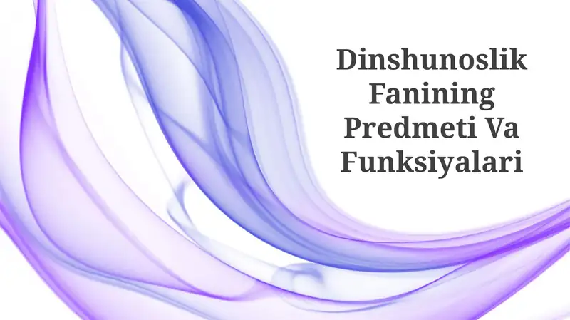 Dinshunoslik Fanining Predmeti Va Funksiyalari