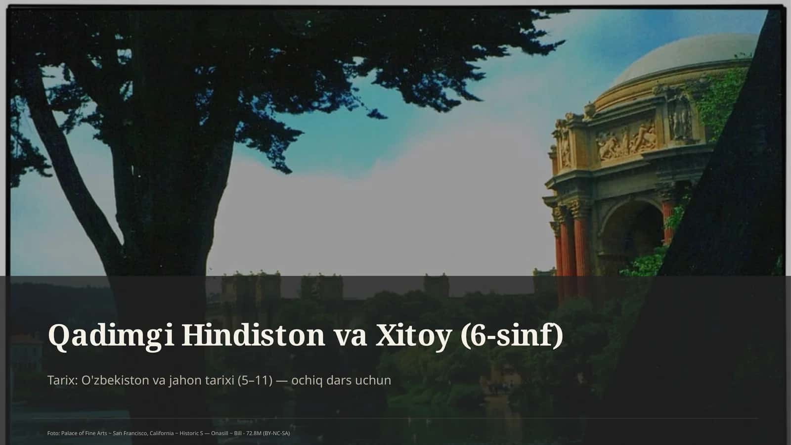 Qadimgi Hindiston va Xitoy (6-sinf)