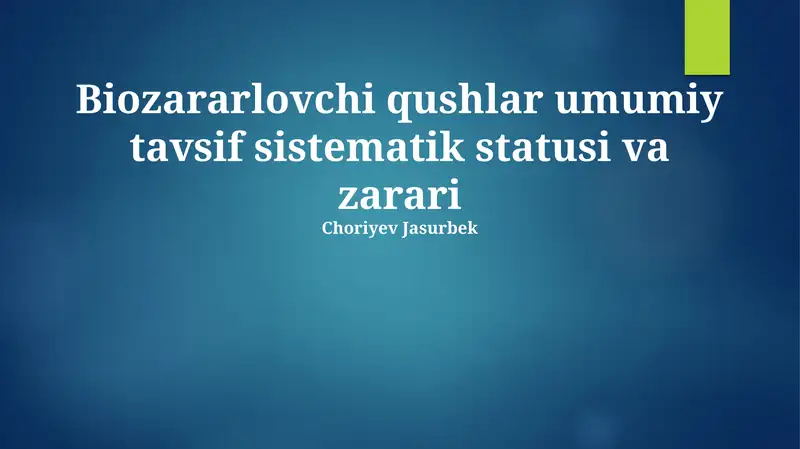 Zararli Qushlar