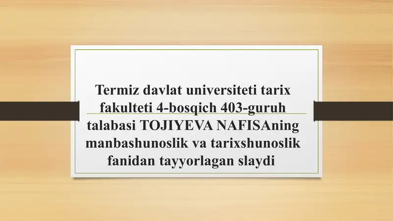 O'rta Osiyo Tarixi