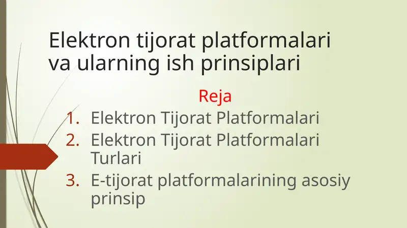 Elektron Tijorat Platformalari va ularning ish prinsiplari