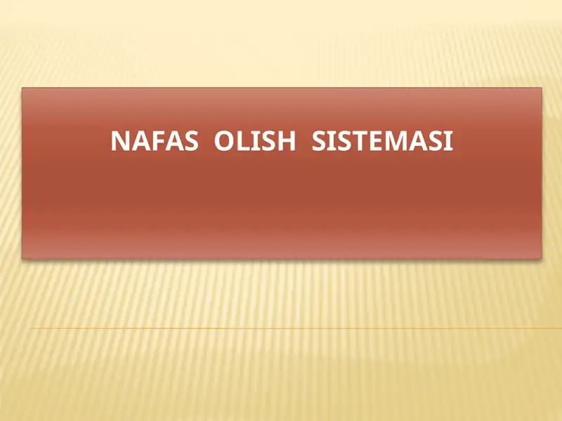 Nafas  olish  sistemasi