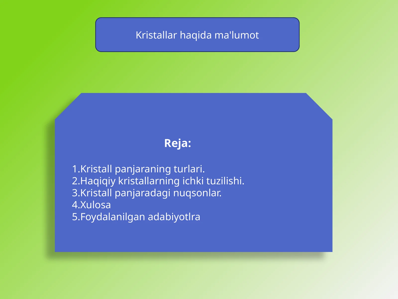 Kristallarhaqidama'lumot