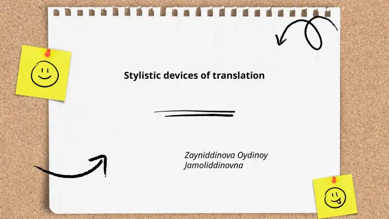 Stylistic devices of translation