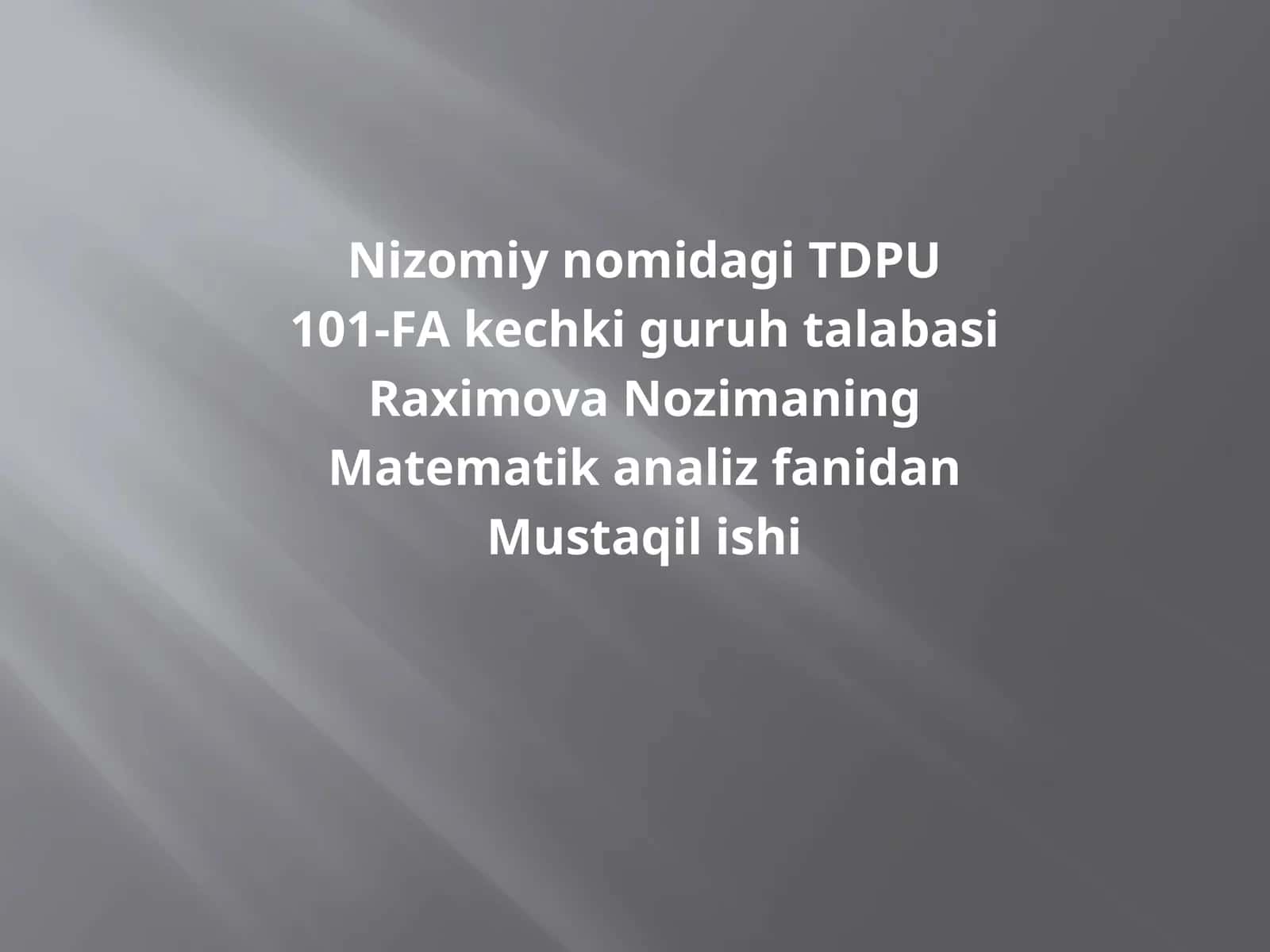 Nizomiynomidagi TDPU