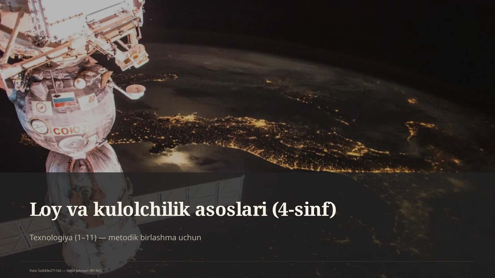 Loy va kulolchilik asoslari (4-sinf)