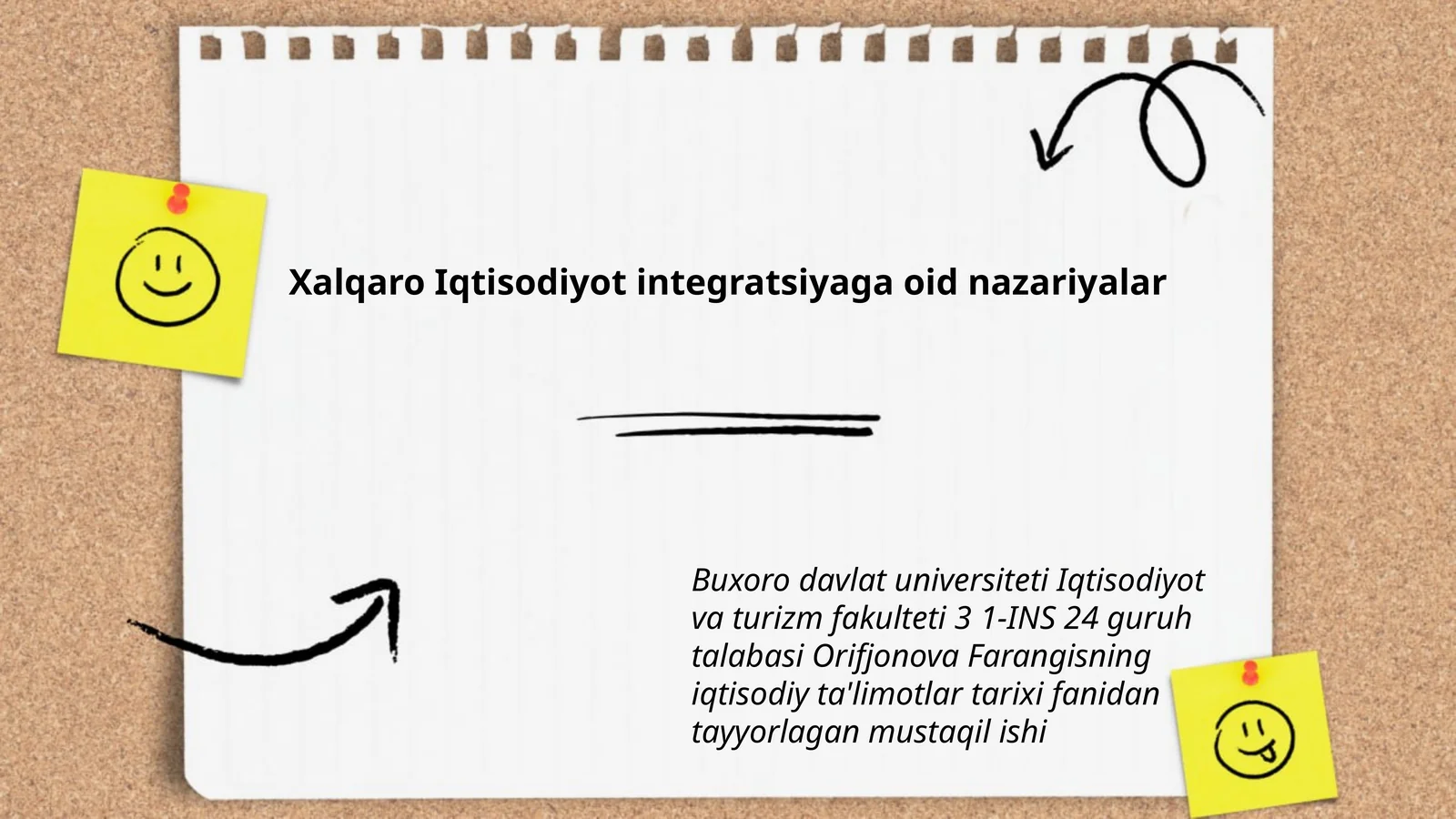 Xalqaro Iqtisodiyot integratsiyaga oid nazariyalar