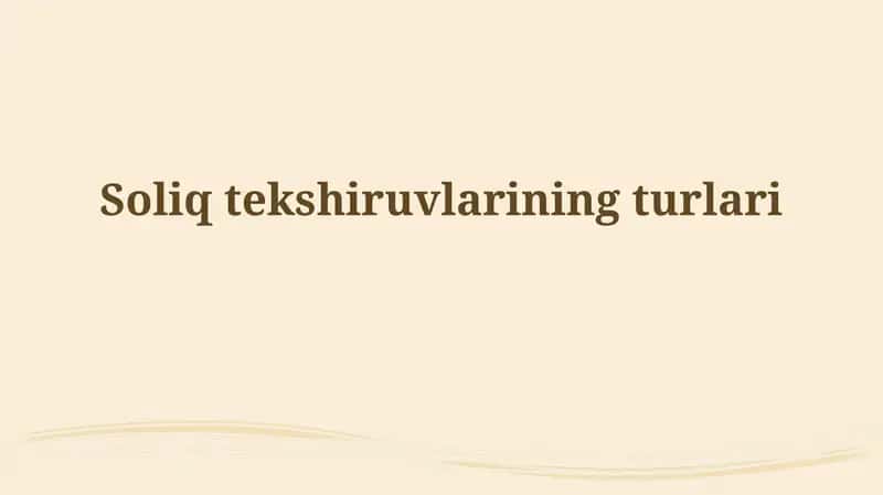 Ofisda soliq tekshiruvi