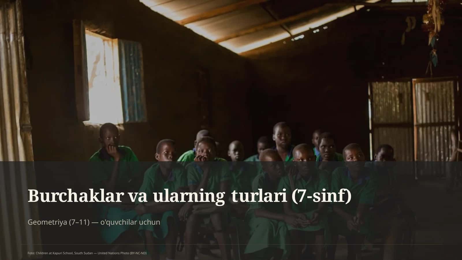 Burchaklar va ularning turlari (7-sinf)