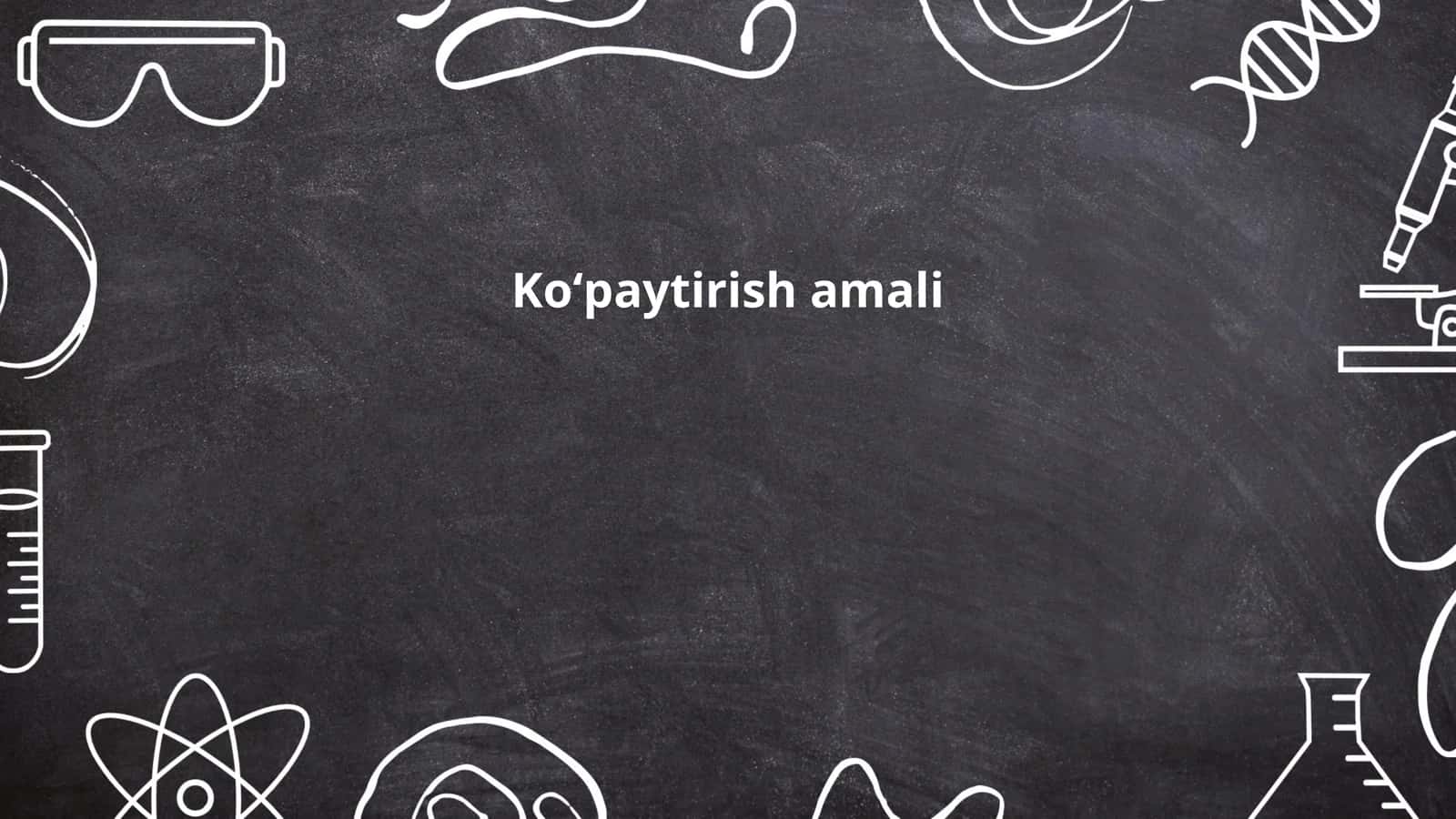Koʻpaytirish jadvali