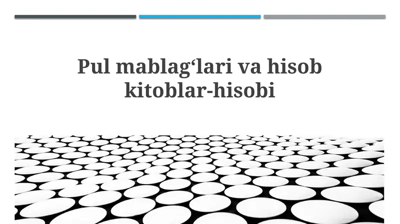 Mablag'lar va Hisob-kitoblar Asoslari