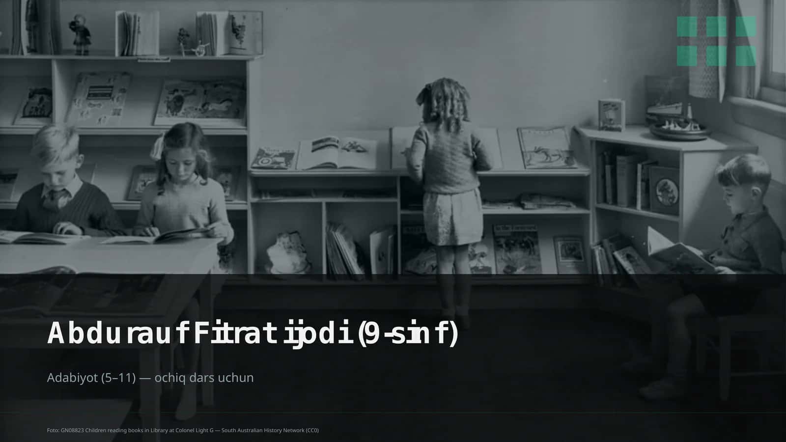 Abdurauf Fitrat ijodi (9-sinf)