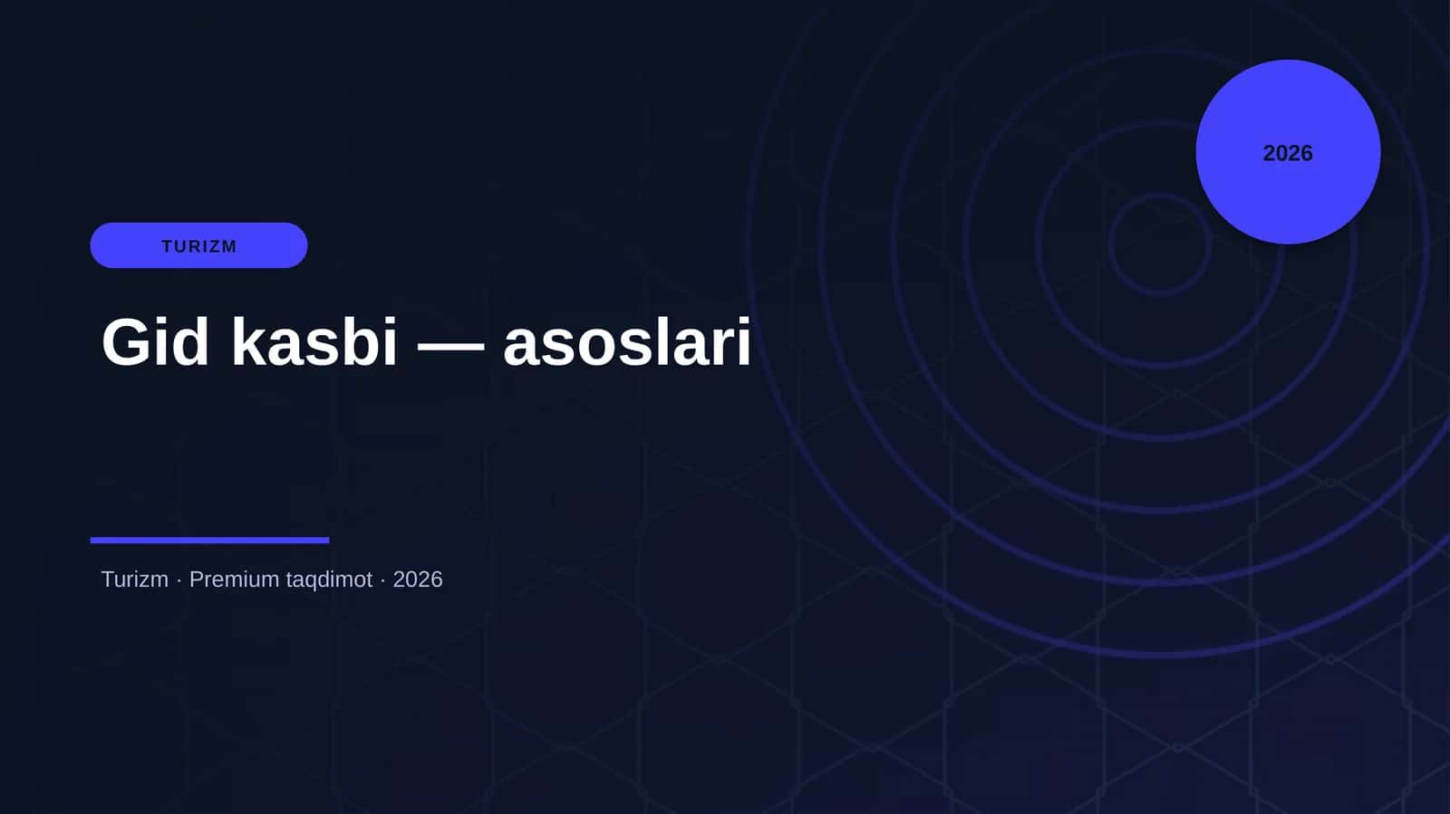 Gid kasbi — asoslari
