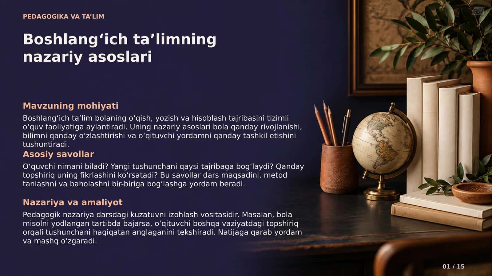 Boshlang‘ich ta’limning nazariy asoslari