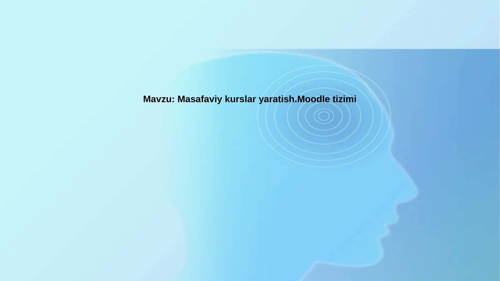 Masafaviy kurslar yaratish