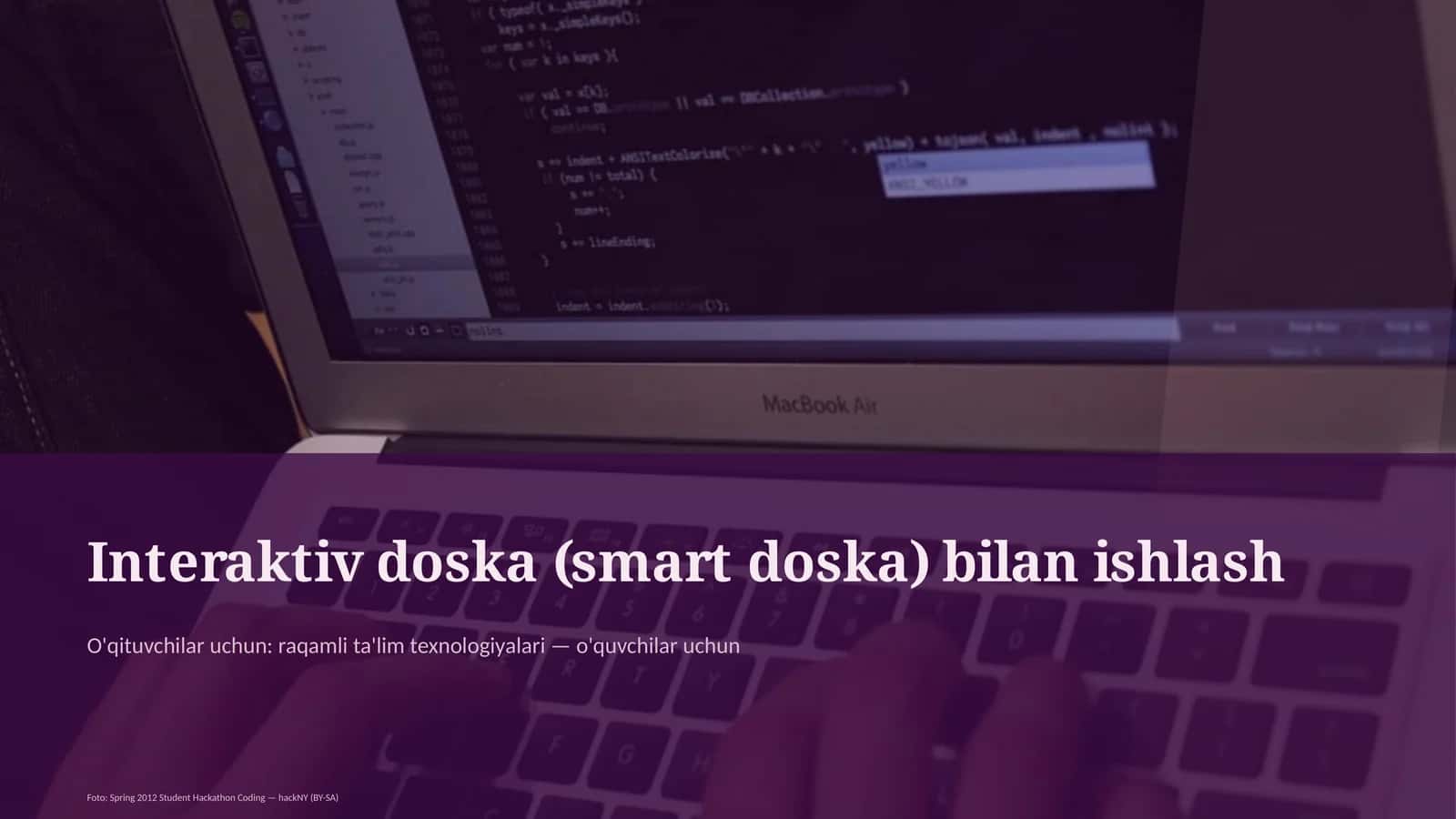 Interaktiv doska (smart doska) bilan ishlash