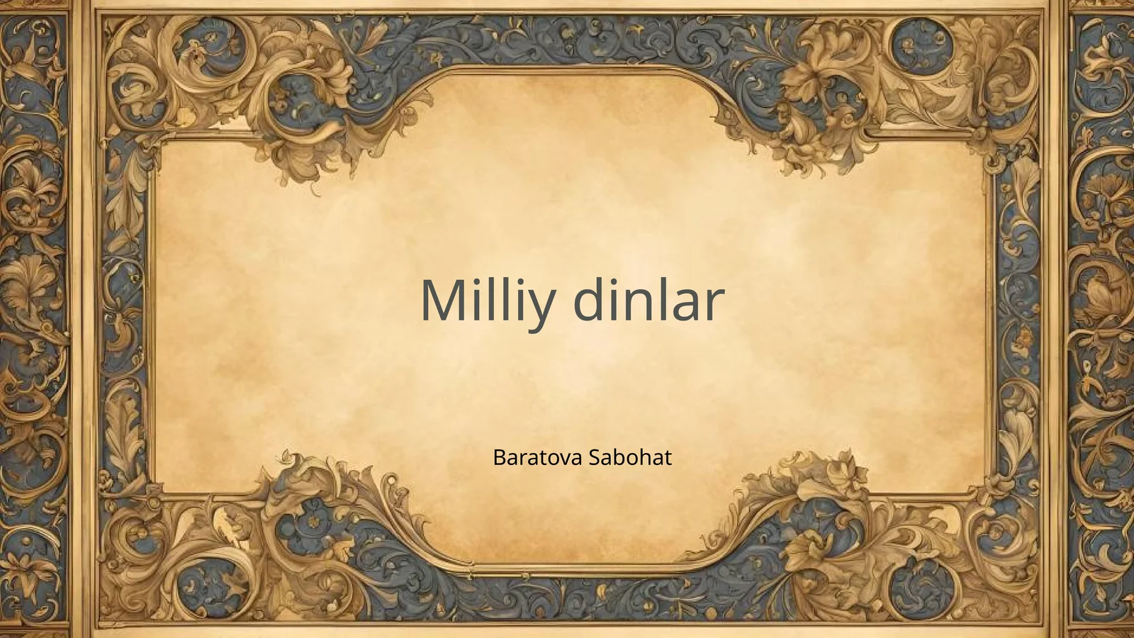 Milliy dinlar