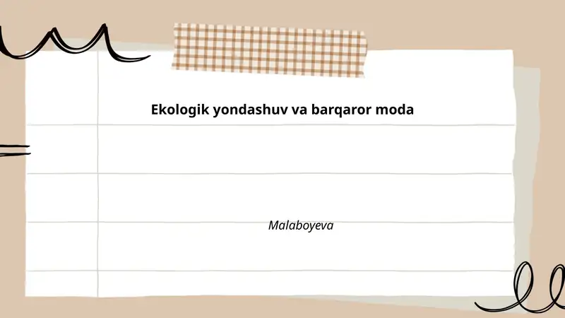 Barqaror moda tamoyillari va asosiy printsiplari