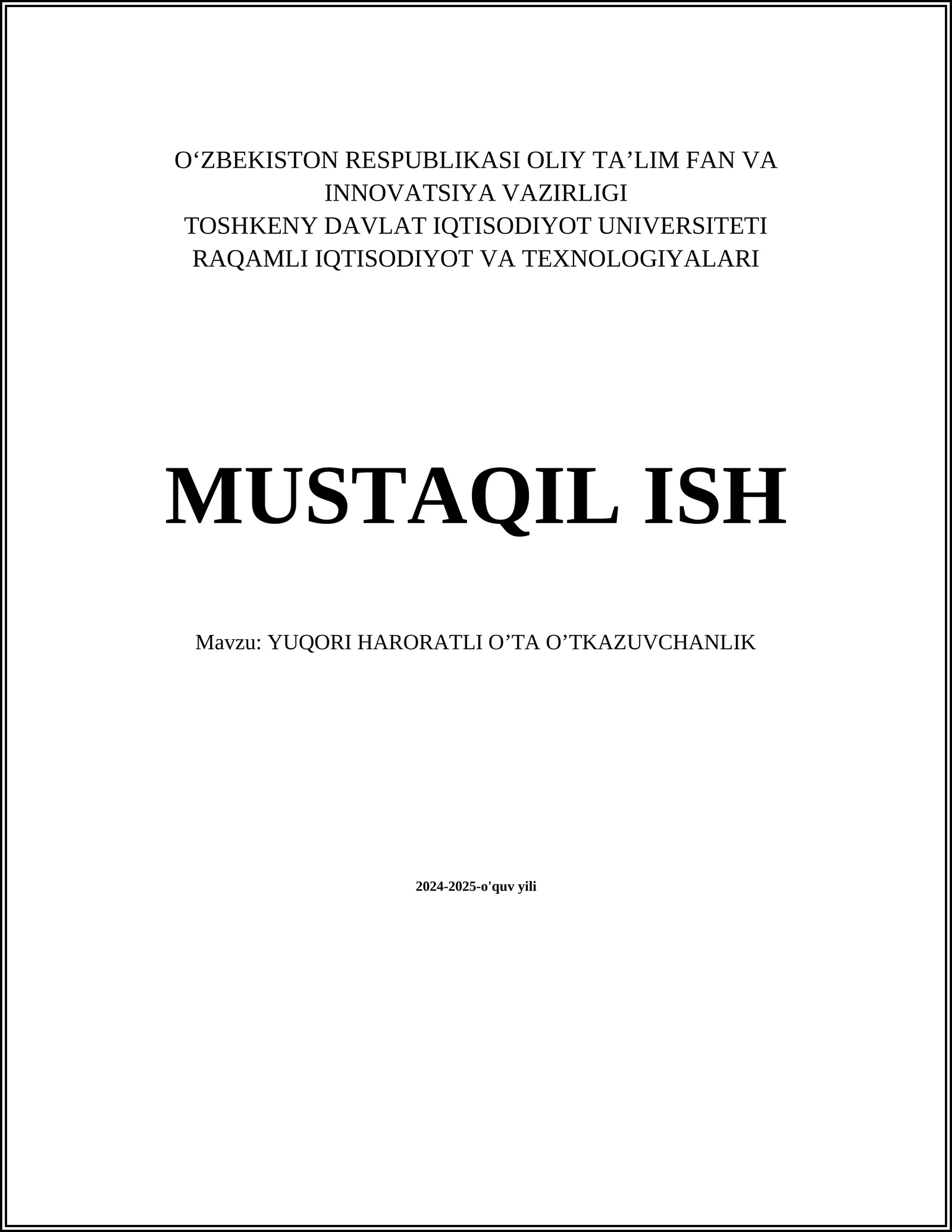 Yuqori haroratli materiallar