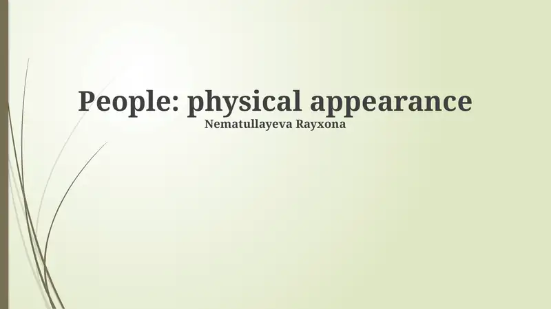 People: physical appearance