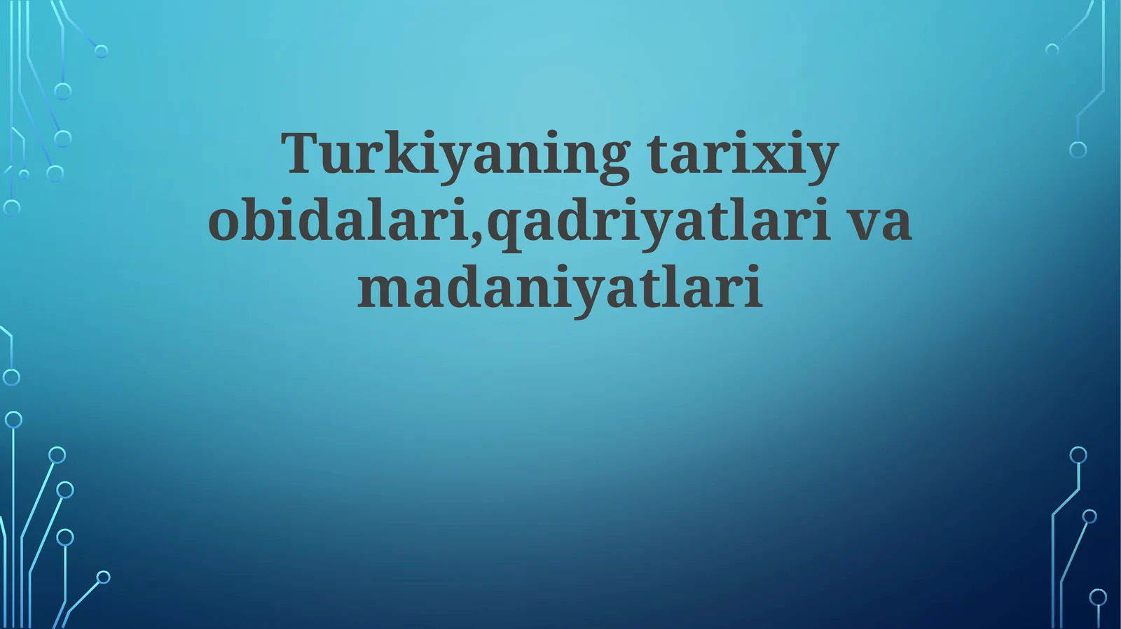 Turkiya Milliy Oshxona
