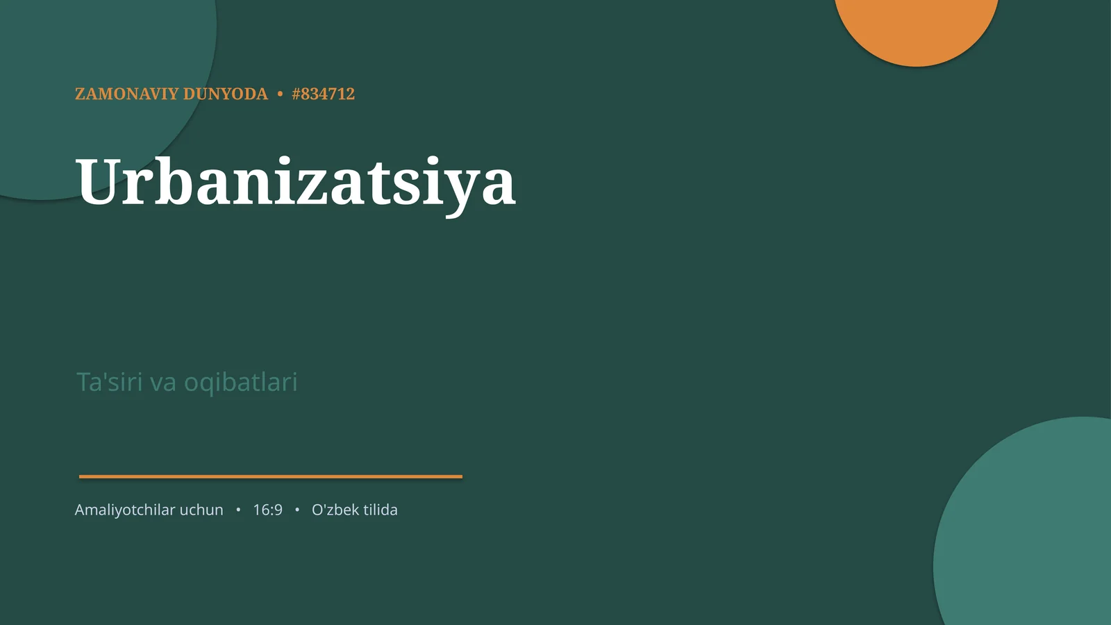 Urbanizatsiya