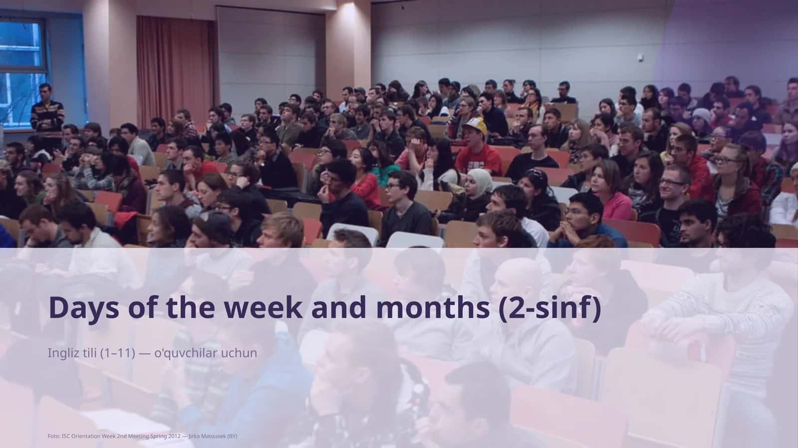Days of the week and months (2-sinf)