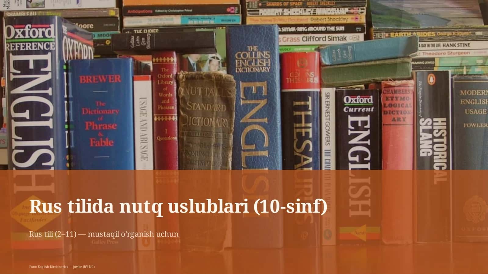 Rus tilida nutq uslublari (10-sinf)