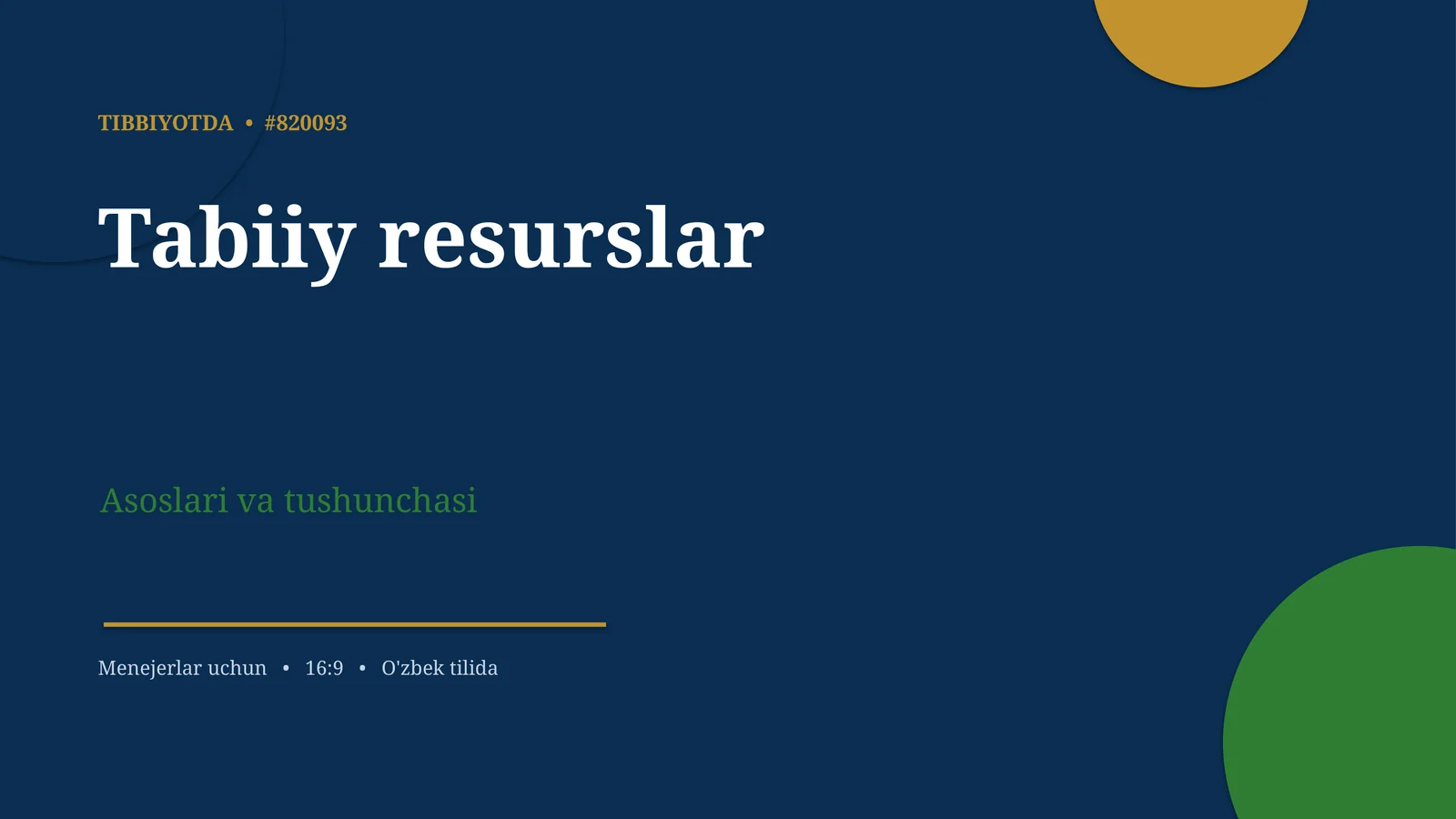 Tabiiy resurslar