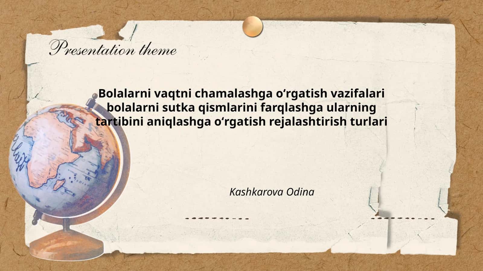 Bolalarni vaqtni chamalashga oʻrgatish vazifalari