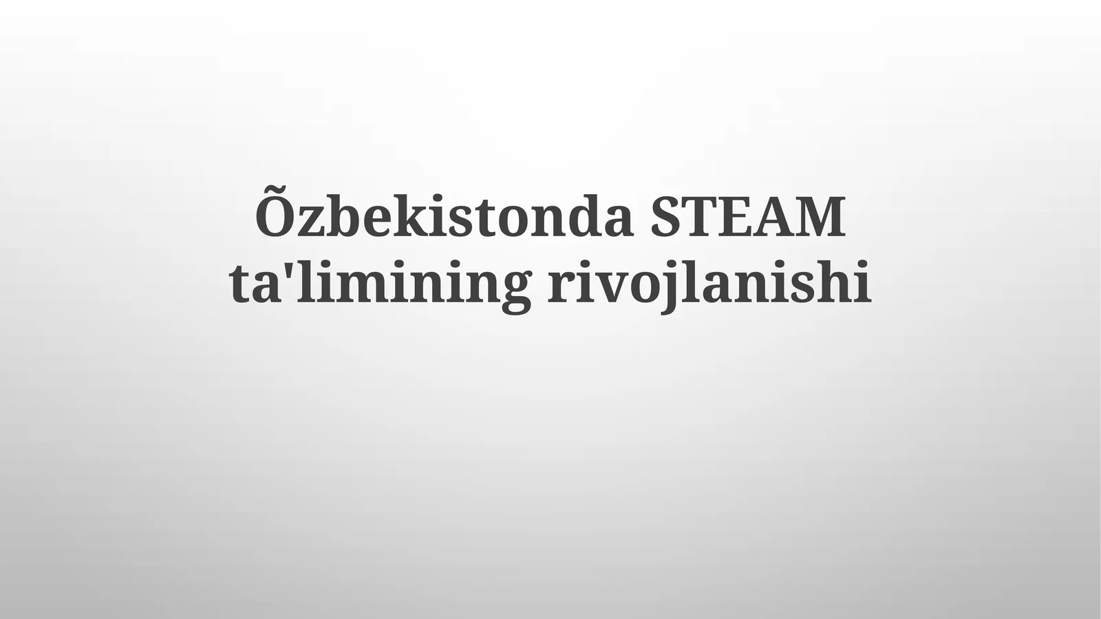 STEM Ta'limi Darsliklari