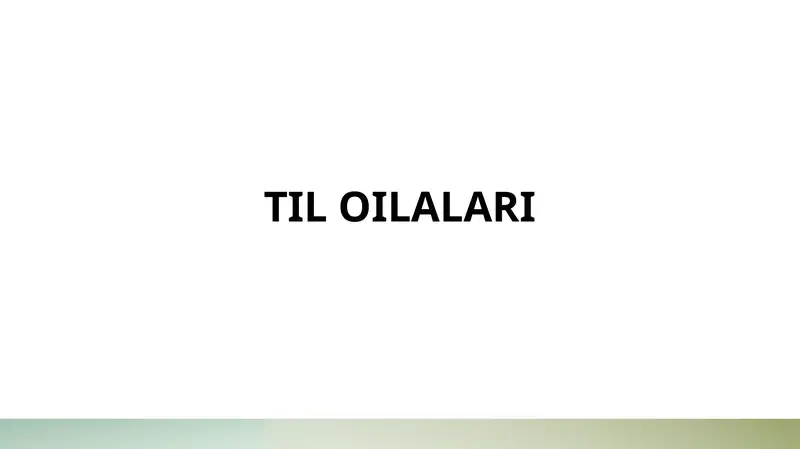 Til oilalari