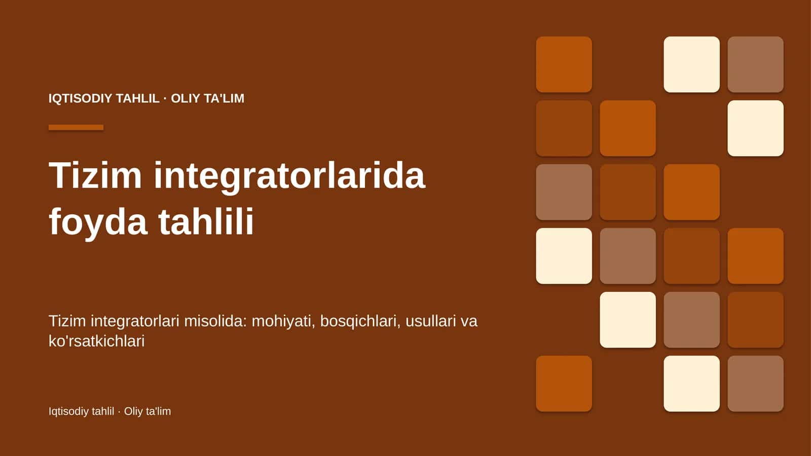 tizim integratorlarida foyda tahlili 7446