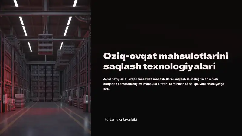 Sovutish va muzlatish usullari