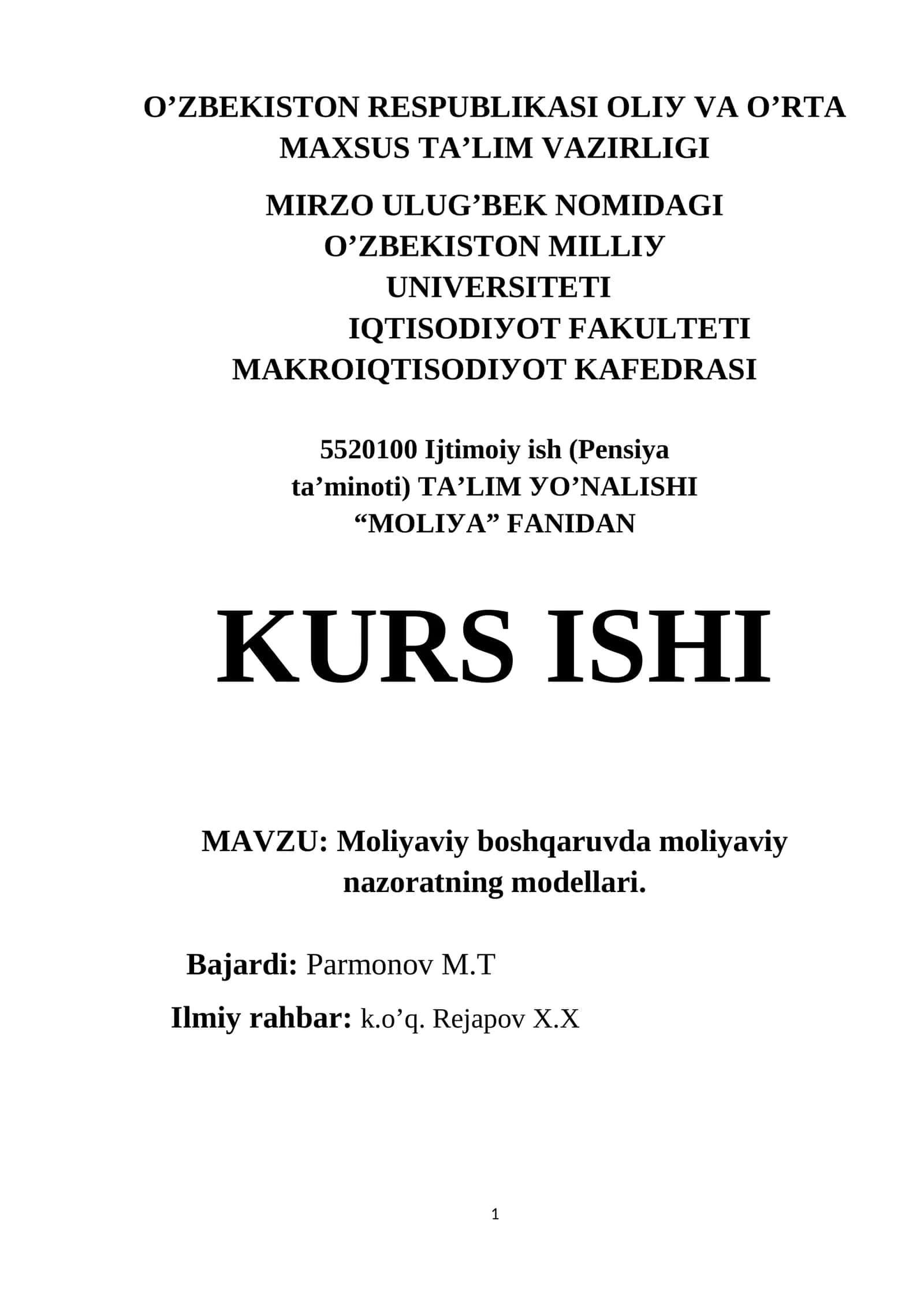 Ijtimoiy ish (Pensiya taminoti)