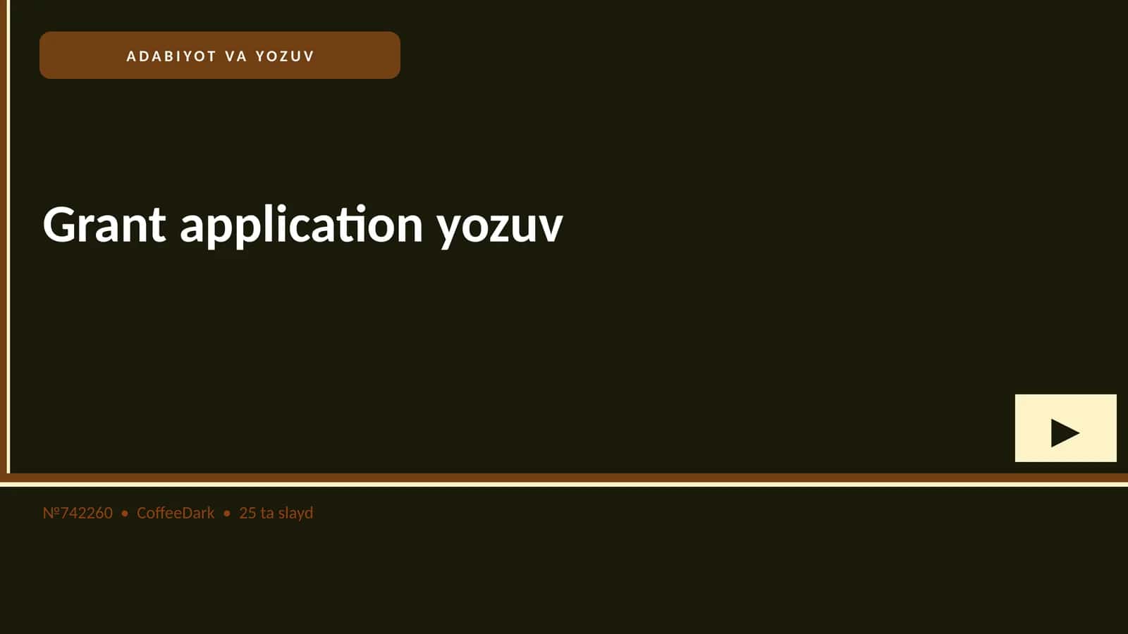 Grant application yozuv