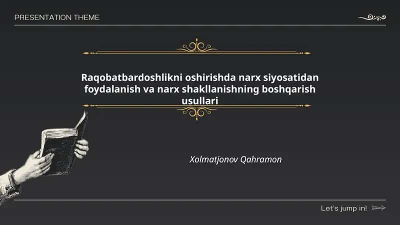 Raqobatbardoshlikni oshirishda narx siyosatidan foydalanish va narx shakllanishning boshqarish usullari