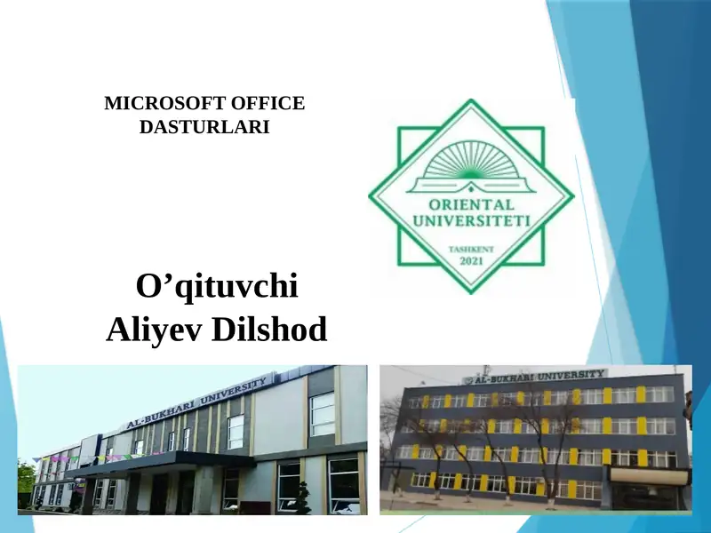 MICROSOFT OFFICE DASTURLARI