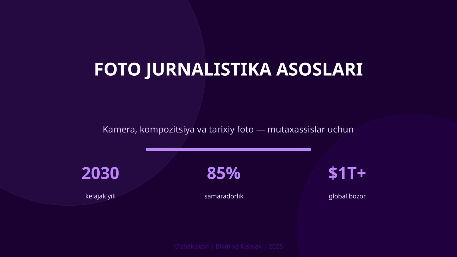 FOTO JURNALISTIKA ASOSLARI