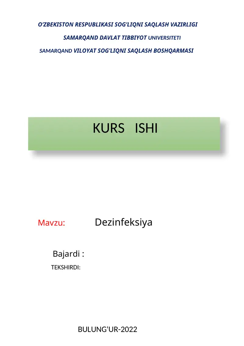 Dezinfeksiya